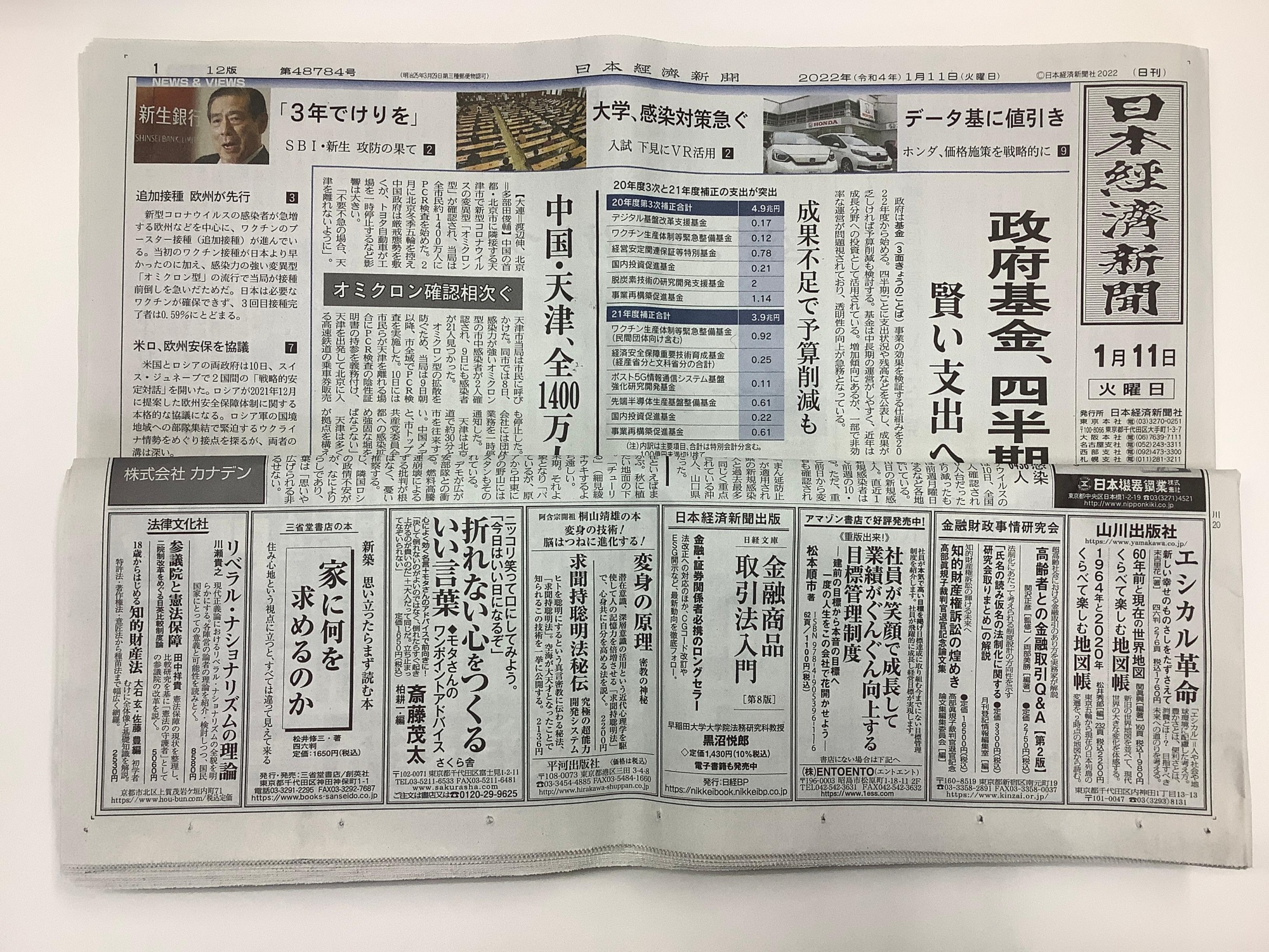 1月11日日経新聞
