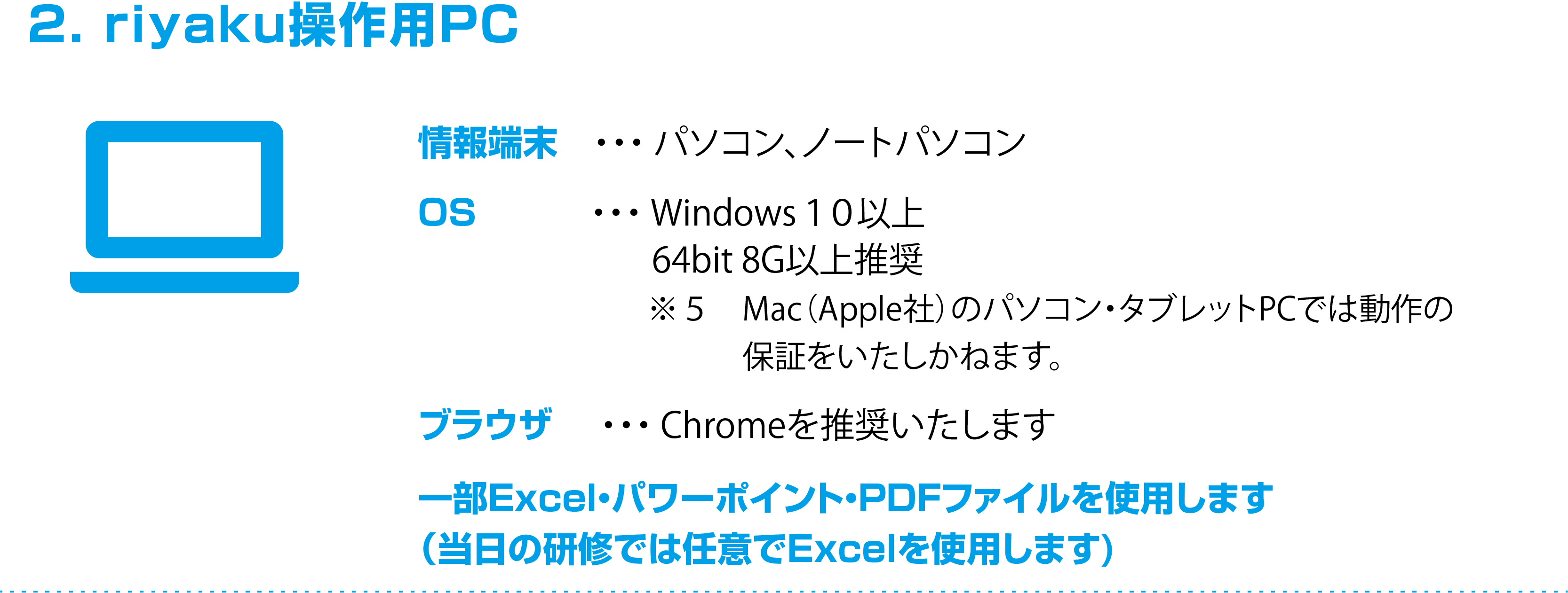 riyaku操作用PC